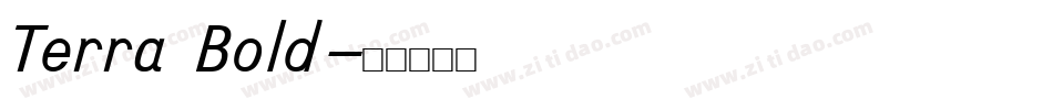 Terra Bold字体转换